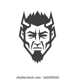 Devil Head. Evil Logo.