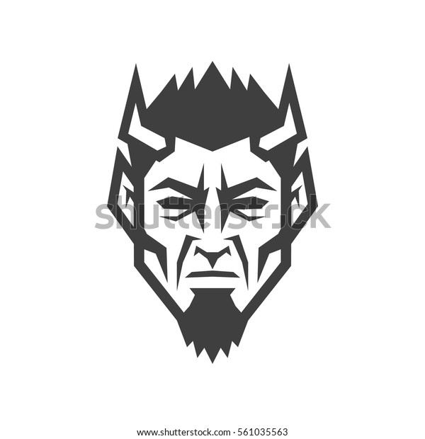 Devil Head Evil Logo Royalty Free Stock Image