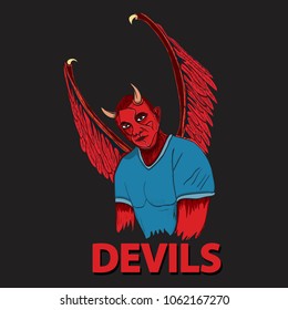 Devil head illustration