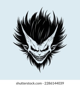 Devil head illustration stock illustration, vector stock image of devil