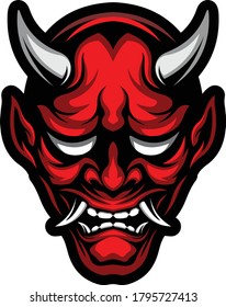 DEVIL HEAD ILLUSTRATION VECTOR DESIGN