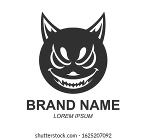 Devil Head Logo Vector illustration.