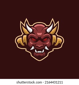 Devil head mascot logo vector