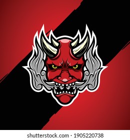 Devil head mascot vector illustration