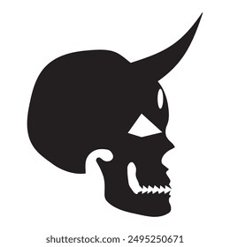 Devil head skull icon vector design