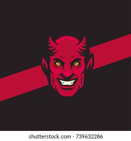 Devil head vector logo modern sports style mascot