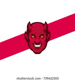 Devil head vector logo modern sports style mascot