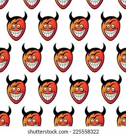 Devil heads. Seamless pattern. 