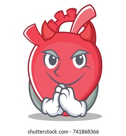 Devil heart character cartoon style