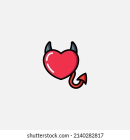 Devil heart icon sign vector,Symbol, logo illustration for web and mobile