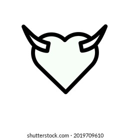 Devil heart illustrations, love symbols