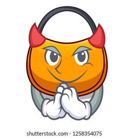 Devil hobo bag outline on image cartoon