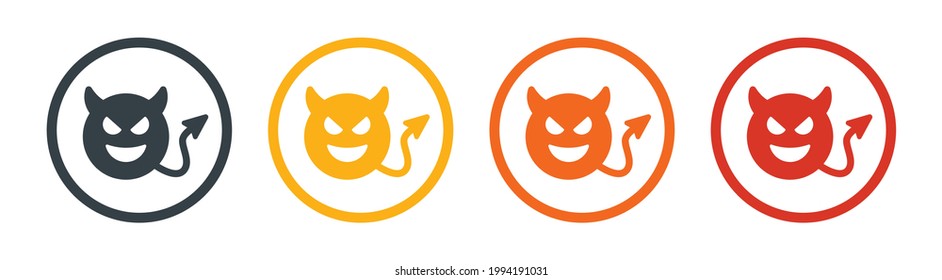 El cuerno del diablo, el demonio, el mal o el monstruo diseño de un icono vectorial.
