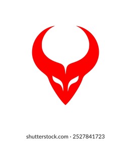 devil horn horror logo vector illustration template design