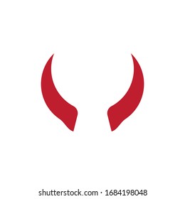 Devil horn icon design. horn devil anger icon isolated on white background. vector illustration