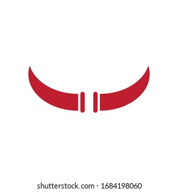 Devil horn icon design. horn devil anger icon isolated on white background. vector illustration