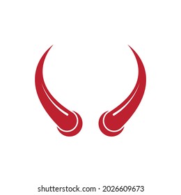 Devil horn icon design isolated on white background. vector illustration