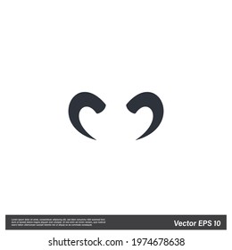 devil horn icon sign vector illustration 