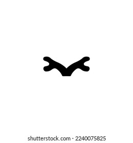 Devil horn icon. Simple style Merry Christmas poster background symbol. brand logo design element. Devil horn t-shirt printing. Vector for sticker.