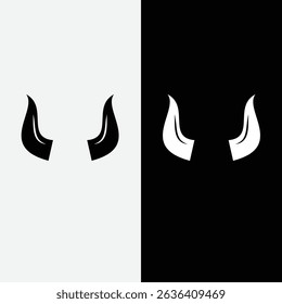 Devil horn icon vector logo design illustration
