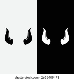 Devil horn icon vector logo design illustration