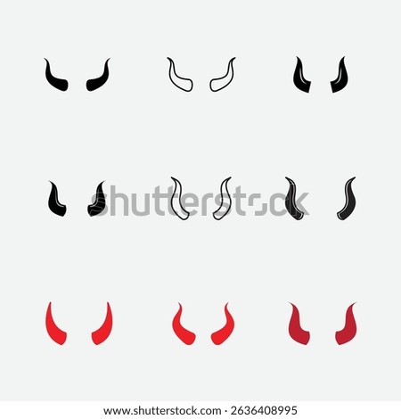 Devil horn icon vector logo design illustration