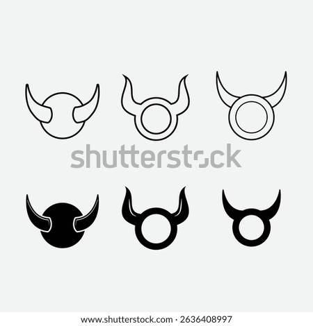 Devil horn icon vector logo design illustration