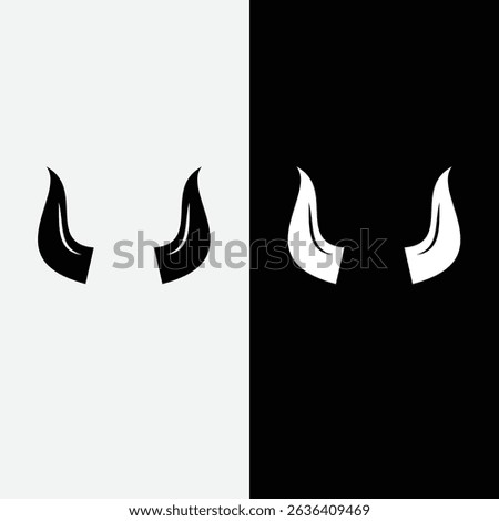 Devil horn icon vector logo design illustration