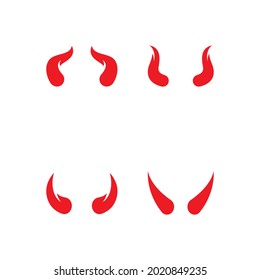  Devil horn logo  vector icon template