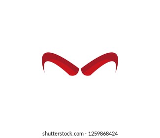 Devil horn logo vector illustration