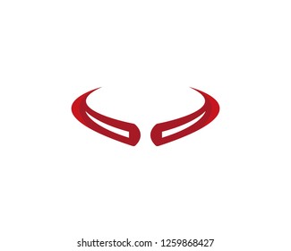Devil horn logo vector illustration