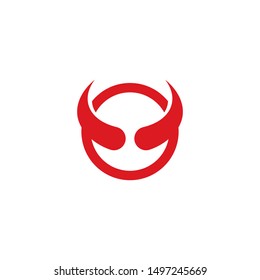 Devil horn logo vector illustration