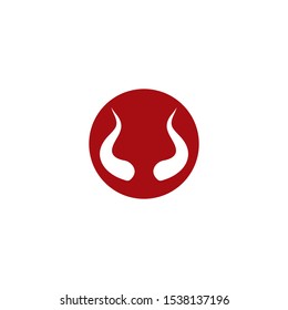 Devil horn logo vector illustration