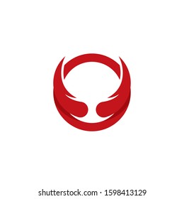 Devil horn logo vector illustration