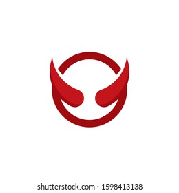 Devil horn logo vector illustration