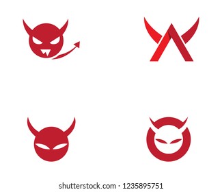 Devil horn Vector icon design illustration logo Template