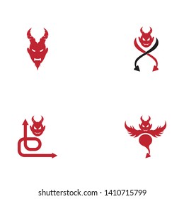 Devil horn Vector icon design illustration logo Template