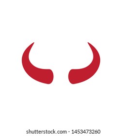 Devil horn Vector icon design illustration Template