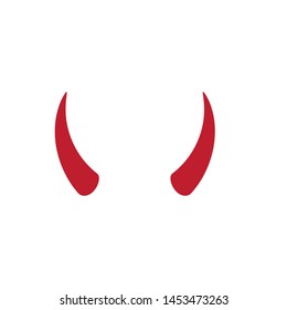 Devil horn Vector icon design illustration Template