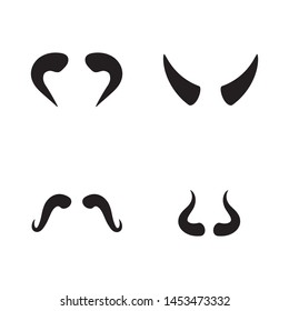 Devil horn Vector icon design illustration Template