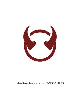 Devil horn Vector icon design illustration logo Template