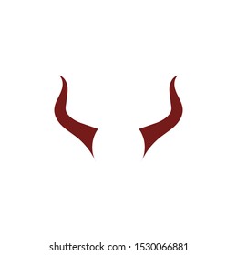 Devil horn Vector icon design illustration logo Template