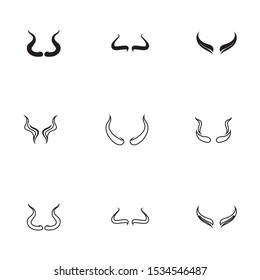 Devil horn Vector icon design illustration logo Template