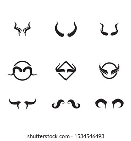 Devil horn Vector icon design illustration logo Template