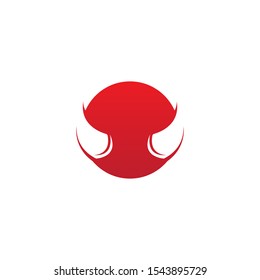 Devil horn Vector icon design illustration logo Template