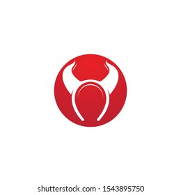 Devil horn Vector icon design illustration logo Template