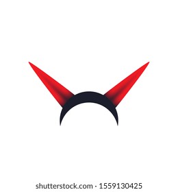 Devil horn Vector icon design illustration logo Template