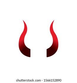 Devil horn Vector icon design illustration Template
