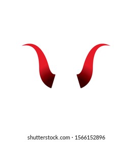 Devil horn Vector icon design illustration Template
