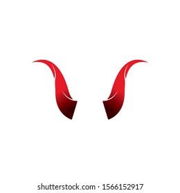 Devil horn Vector icon design illustration Template
